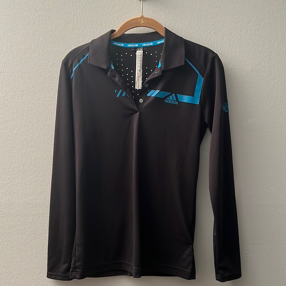 Adidas Women's Essentials Climachill Long Sleeve Polo Pullover